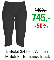 Babolat 3/4 Pant Women Match Performance Black