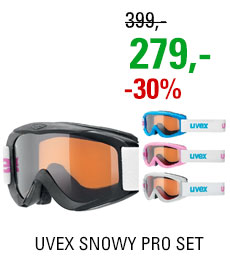 UVEX SNOWY PRO SET polarwhite/black/iceblue/pink S55S8241312 18/19