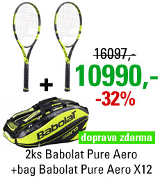2ks Babolat Pure Aero + Babolat Pure Aero Racket Holder X12