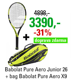 Babolat Pure Aero Junior 26 + Babolat Pure Aero Racket Holder X3