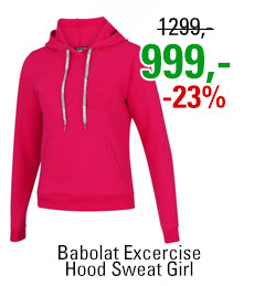 Babolat Excercise Hood Sweat Girl Red Rose