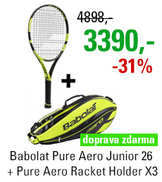 Babolat Pure Aero Junior 26 + Babolat Pure Aero Racket Holder X3