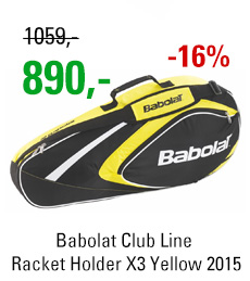 Babolat Club Line Racket Holder X3 Yellow 2015