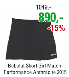 Babolat Skort Girl Match Performance Anthracite 2015