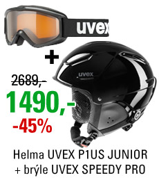 UVEX P1US JUNIOR Black + UVEX SPEEDY PRO