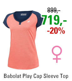 Babolat Play Cap Sleeve Top Woman Fluo Strike/Estate Blue