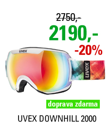 UVEX DOWNHILL 2000, white dl/litemirror rainbow S5501091526