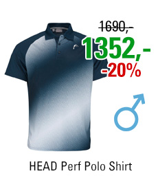 HEAD Perf Polo Shirt Men Dark Blue/Print