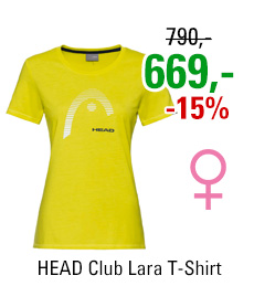 HEAD Club Lara T-Shirt Women Yellow
