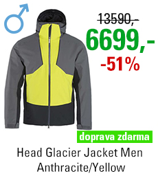 Head Glacier Jacket Men Anthracite/Yellow