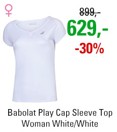 Babolat Play Cap Sleeve Top Woman White/White
