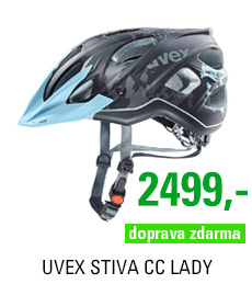 UVEX STIVA CC LADY, BLACK-FLOWER BLUE MAT