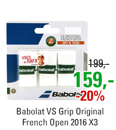Babolat VS Grip Original French Open 2016 X3 White