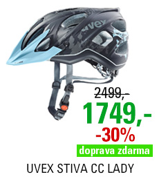 UVEX STIVA CC LADY, BLACK-FLOWER BLUE MAT