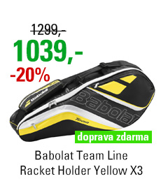 Babolat Team Line Racket Holder Yellow X3 2016