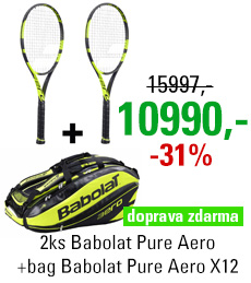 2ks Babolat Pure Aero + Babolat Pure Aero Racket Holder X12