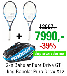 2ks Babolat Pure Drive GT + Babolat Pure Drive Racket Holder X12