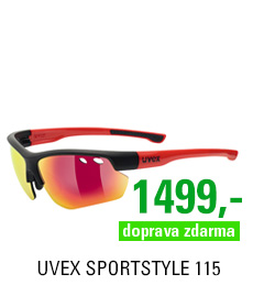 UVEX SPORTSTYLE 115, BLACK MAT RED