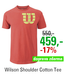 Wilson Shoulder W Cotton Tee Coral