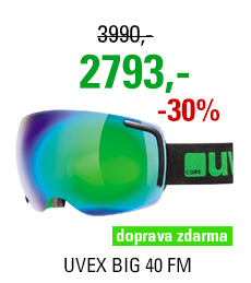 UVEX BIG 40 FM, black-green mat/mirror green S5504412726