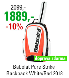 Babolat Pure Strike Backpack White/Red 2018