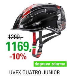 UVEX HELMA QUATRO JUNIOR, BLACK-RED 2018