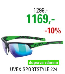 UVEX BRÝLE SPORTSTYLE 224, BLACK MAT GREEN