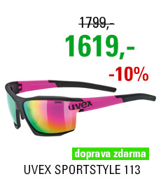 UVEX BRÝLE SPORTSTYLE 113, BLACK MAT PINK