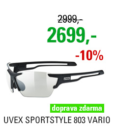 UVEX BRÝLE SPORTSTYLE 803 VARIO, BLACK MAT (2201)