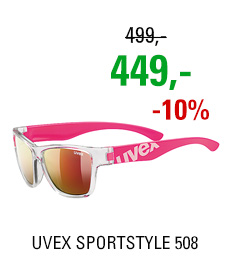 UVEX SPORTSTYLE 508 CLEAR PINK/MIR. RED
