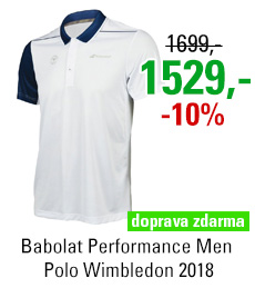 Babolat Performance Men Polo Wimbledon White 2018