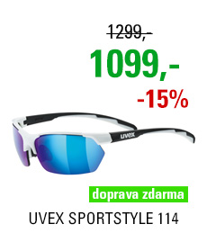 UVEX BRÝLE SPORTSTYLE 114, WHITE BLACK MAT