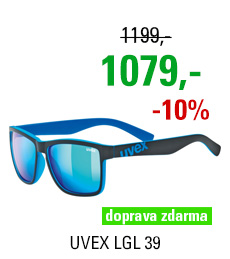 UVEX BRÝLE LGL 39, BLACK MAT BLUE