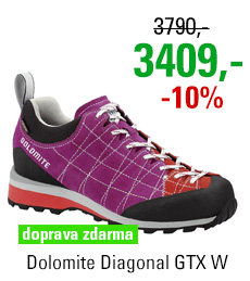 Dolomite Diagonal GTX Women Pansy Purple/Hibiscus Red