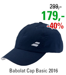 Babolat Cap Basic 2016 modrá - prodyšná čepice na tenis