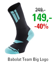 Babolat Ponožky Team Big Logo Black/Blue