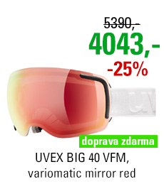 UVEX BIG 40 VFM, white mat/variomatic mirror red S5504401023