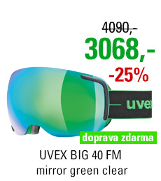 UVEX BIG 40 FM black-green mat dl/mir green clear S5504417226