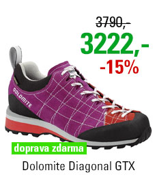 Dolomite Diagonal GTX Women Pansy Purple/Hibiscus Red