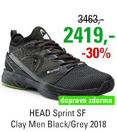 HEAD Sprint SF Clay Men Black/Grey 2018