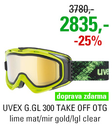 UVEX G.GL 300 TAKE OFF OTG lime mat/mir gold/lgl clear S5502137026