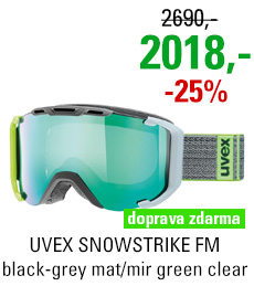 UVEX SNOWSTRIKE FM black-grey mat/mir green clear S5504192526
