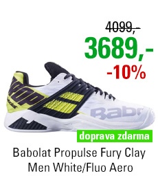 Babolat Propulse Fury Clay Men White/Fluo Aero