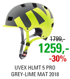 UVEX HLMT 5 PRO, GREY-LIME MAT 2018