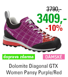 Dolomite Diagonal GTX Women Pansy Purple/Hibiscus Red