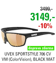 UVEX BRÝLE SPORTSTYLE 706 CV VM (ColorVision), BLACK MAT