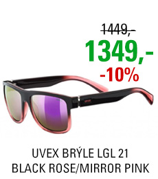 UVEX BRÝLE LGL 21, BLACK ROSE/MIRROR PINK