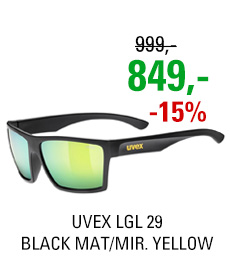 UVEX LGL 29, BLACK MAT/MIR. YELLOW