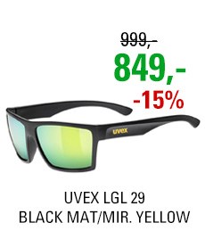 UVEX LGL 29, BLACK MAT/MIR. YELLOW