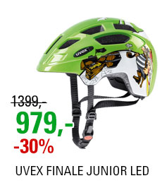 UVEX FINALE JUNIOR LED, GREEN PIRATE 2019